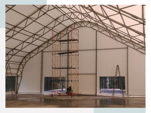 Шатровые ангары в Арзамасе